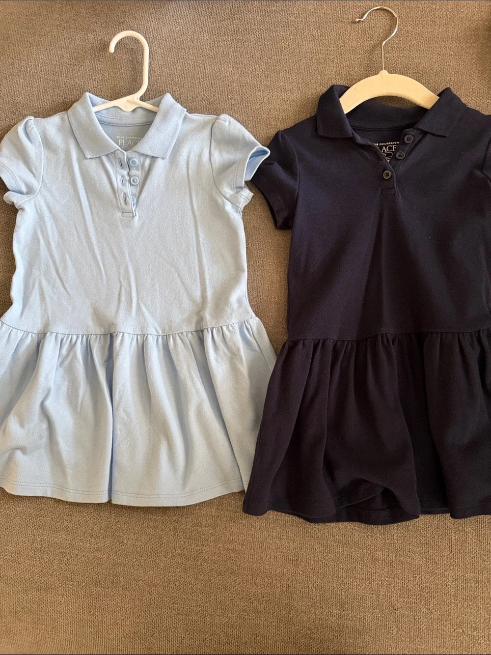 The Children's Place Girls' Polo Dresses - Light Blue & Navy